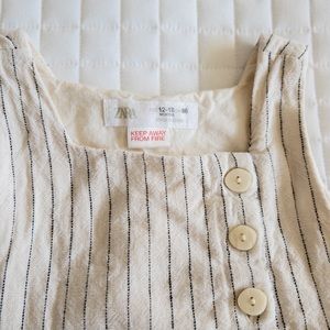 Zara linen dress. 12-18 mo. Linen, lined.